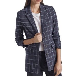 Current/Elliott‎ The Beaufort Wokens plaid Double breasted Blazer 1 Sm